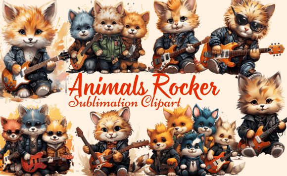 Download Animals Rocker Sublimation Clipart - Rocker Collection