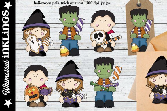 Download Halloween Pals Trick or Treat Clipart - Premium Resources