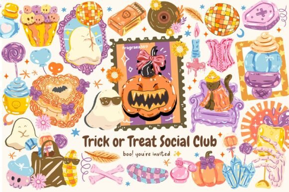 Download Cute Retro Halloween Trick or Treat SVG - Trick or treat Collection