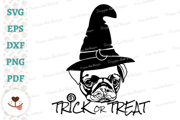 Download Halloween Pug Witch Hat Trick or Treat - Trick or treat Collection
