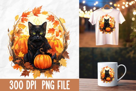 Download Happy Halloween Black Cat Pumpkin Fall - Premium Resources