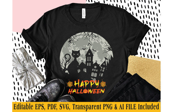 Download Halloween T-shirt Design Happy Halloween - Premium Bundle