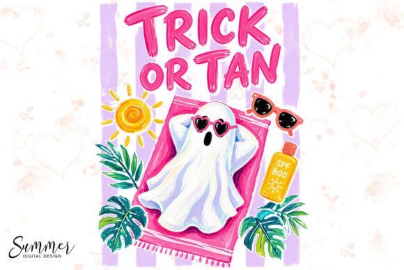 Download Trick or Tan Summerween Ghost Brushstrok - Trick Collection